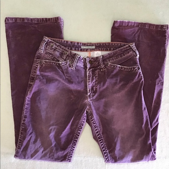 Vintage Pants - Boho vintage purple low rise boot cut corduroys